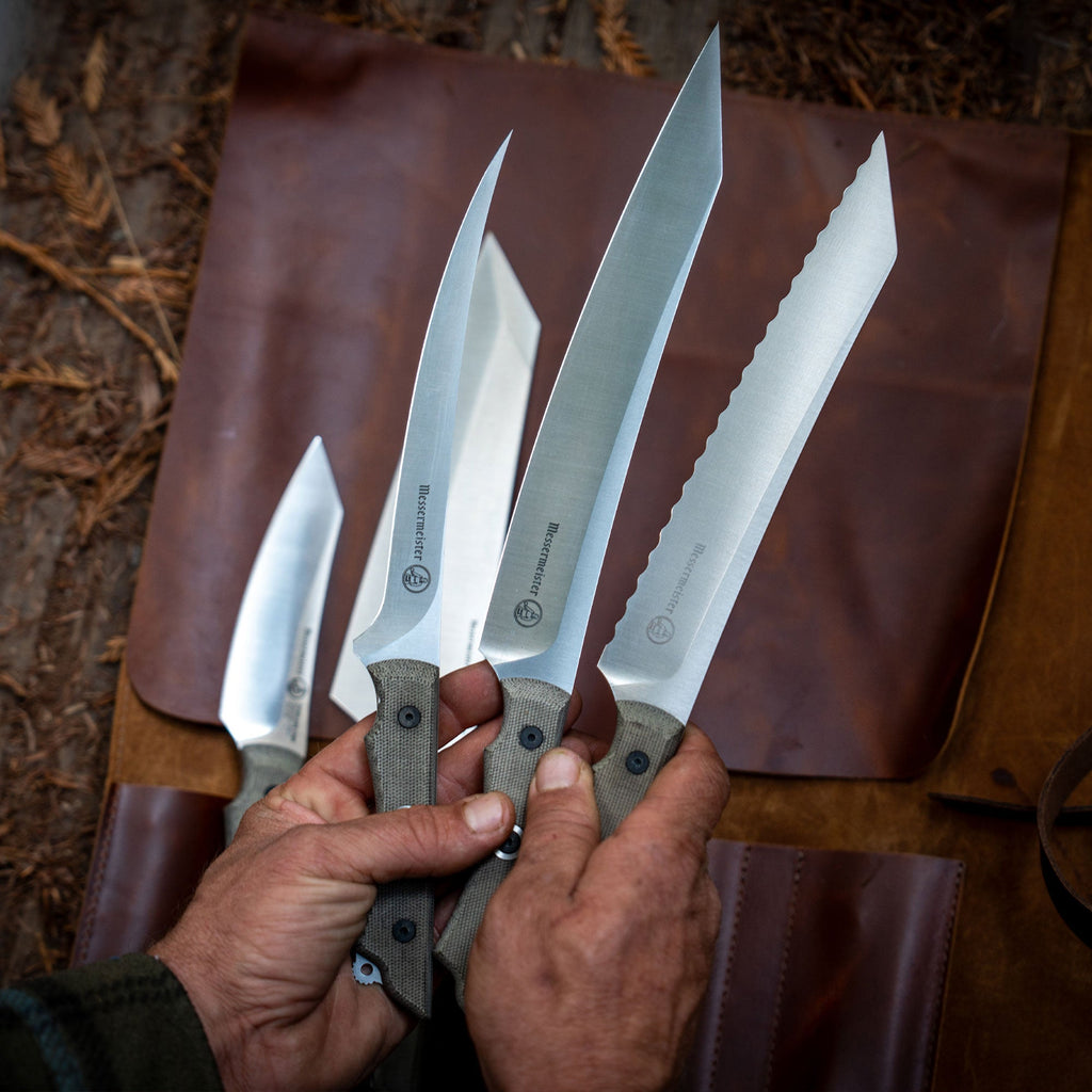 Overland Chef Leather Knife Roll Set - 6 Piece