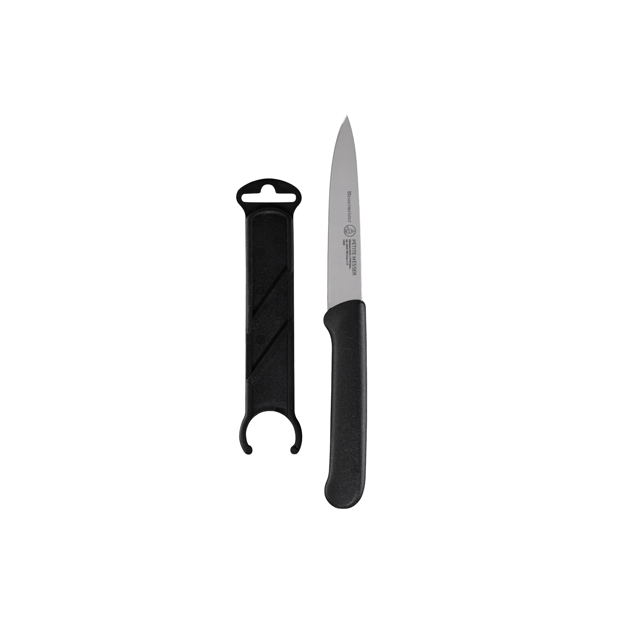 Black Spear Point Parer with Matching Sheath - 4"