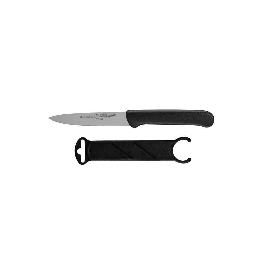 Black Spear Point Parer with Matching Sheath - 4"