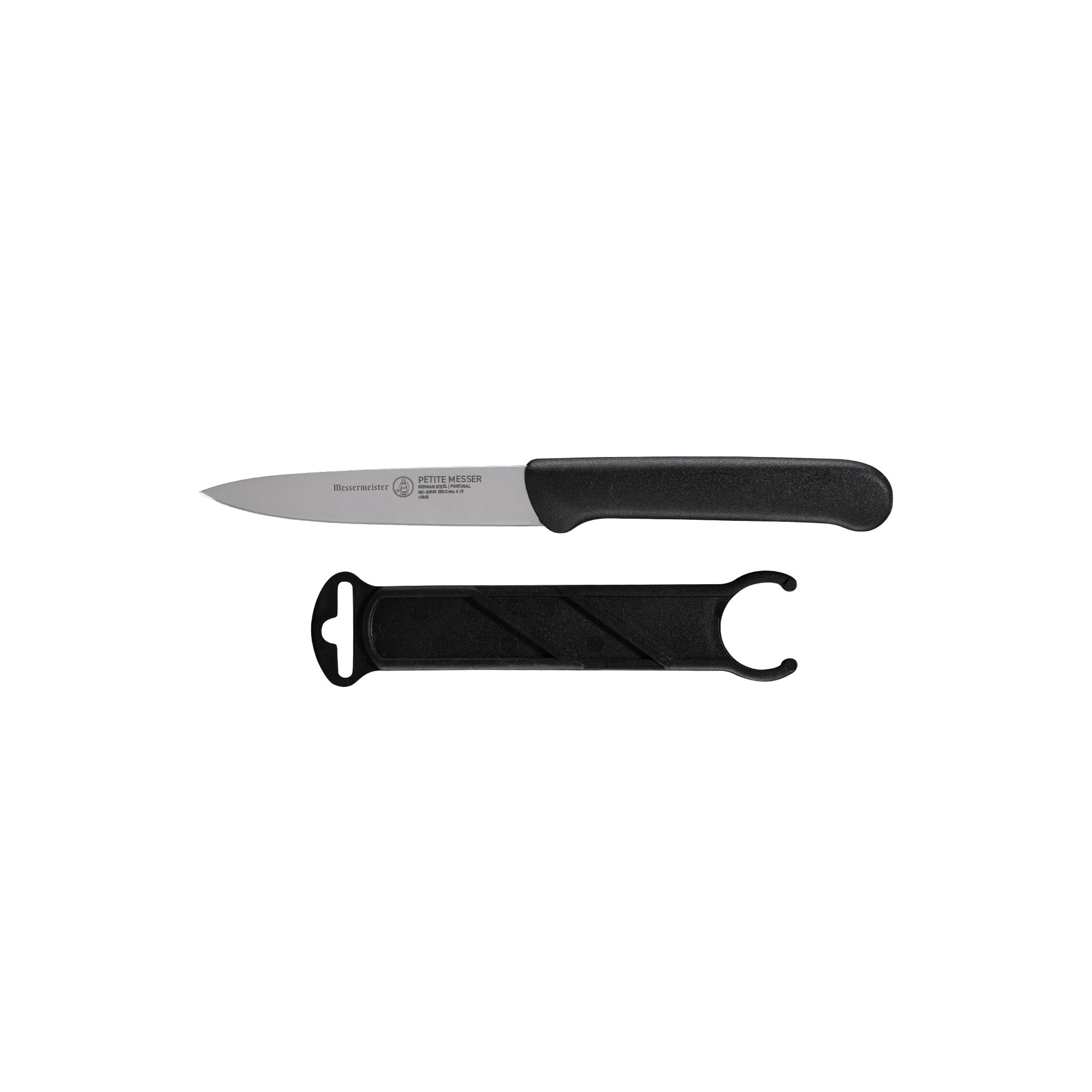 Black Spear Point Parer with Matching Sheath - 4"