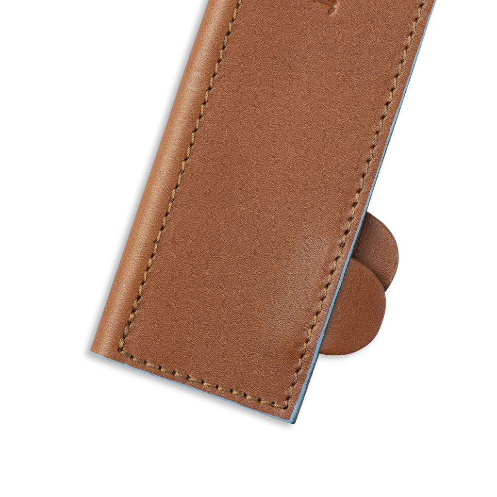 Saddle Brown Leather Magnetic Edge-Guard - 10.5"