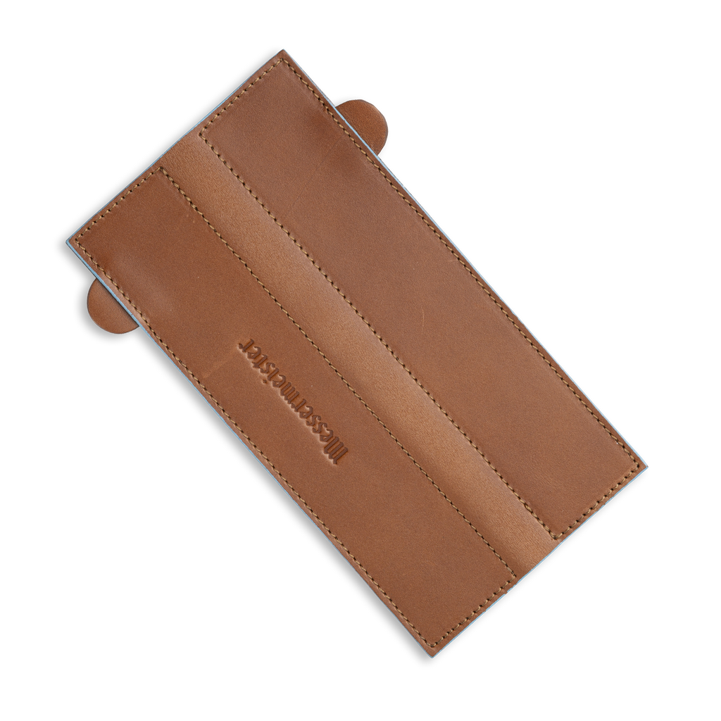 Saddle Brown Leather Magnetic Edge-Guard - 8.5"