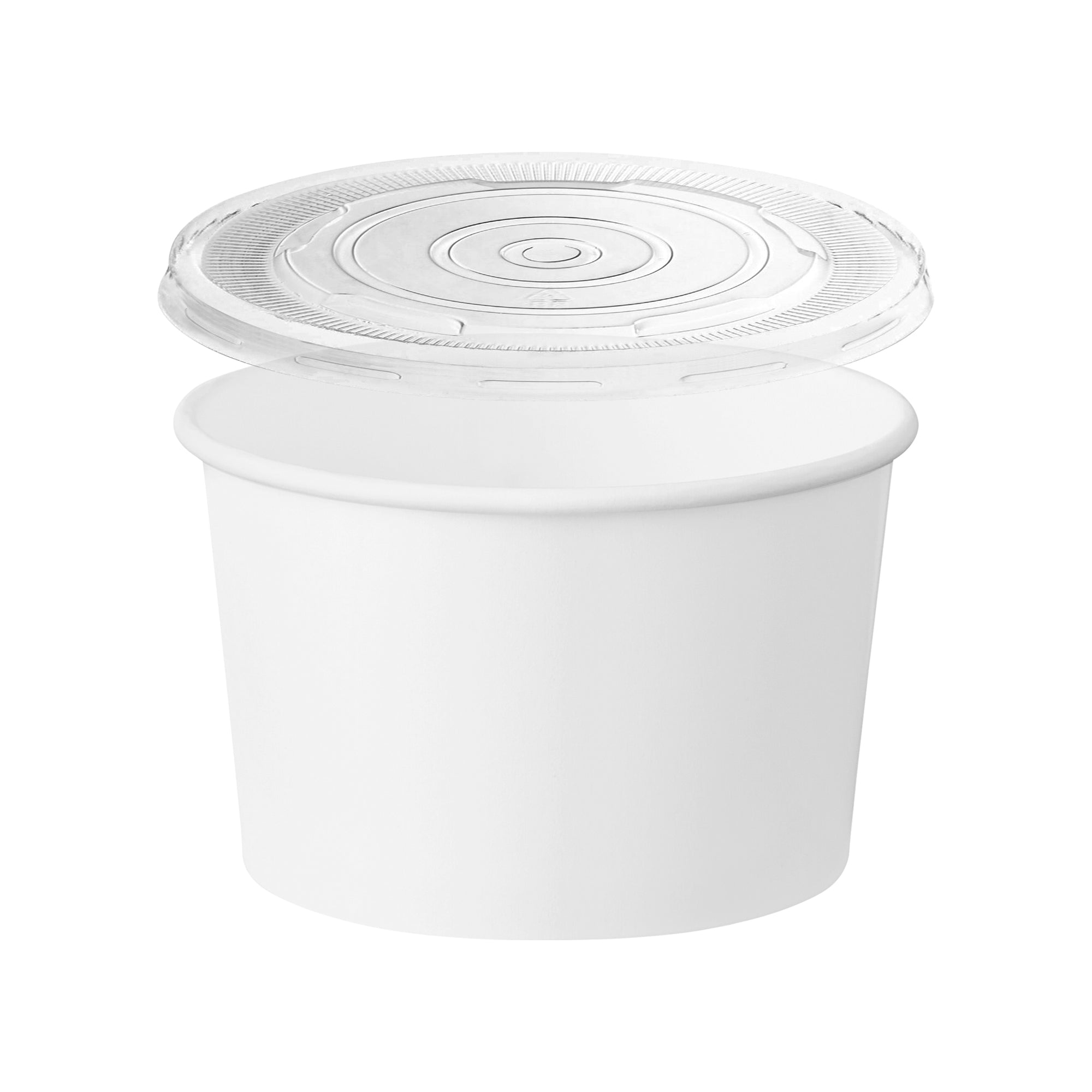 8 oz Squat Paper Soup Cups with Lids