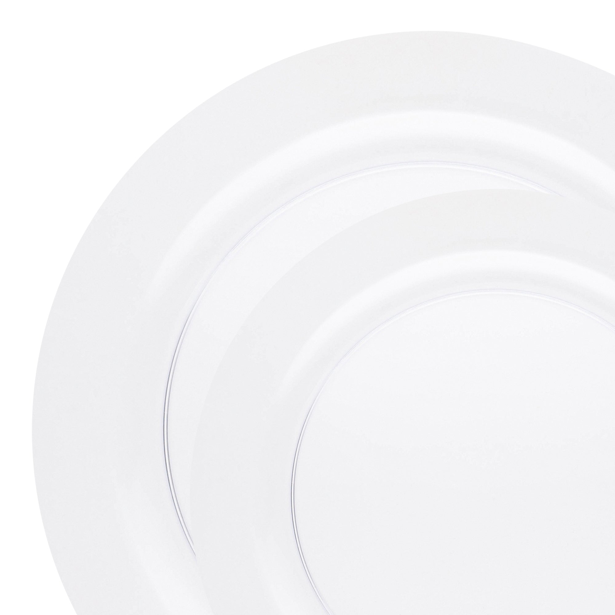 Clear Economy Round Plastic Dinnerware Value Set