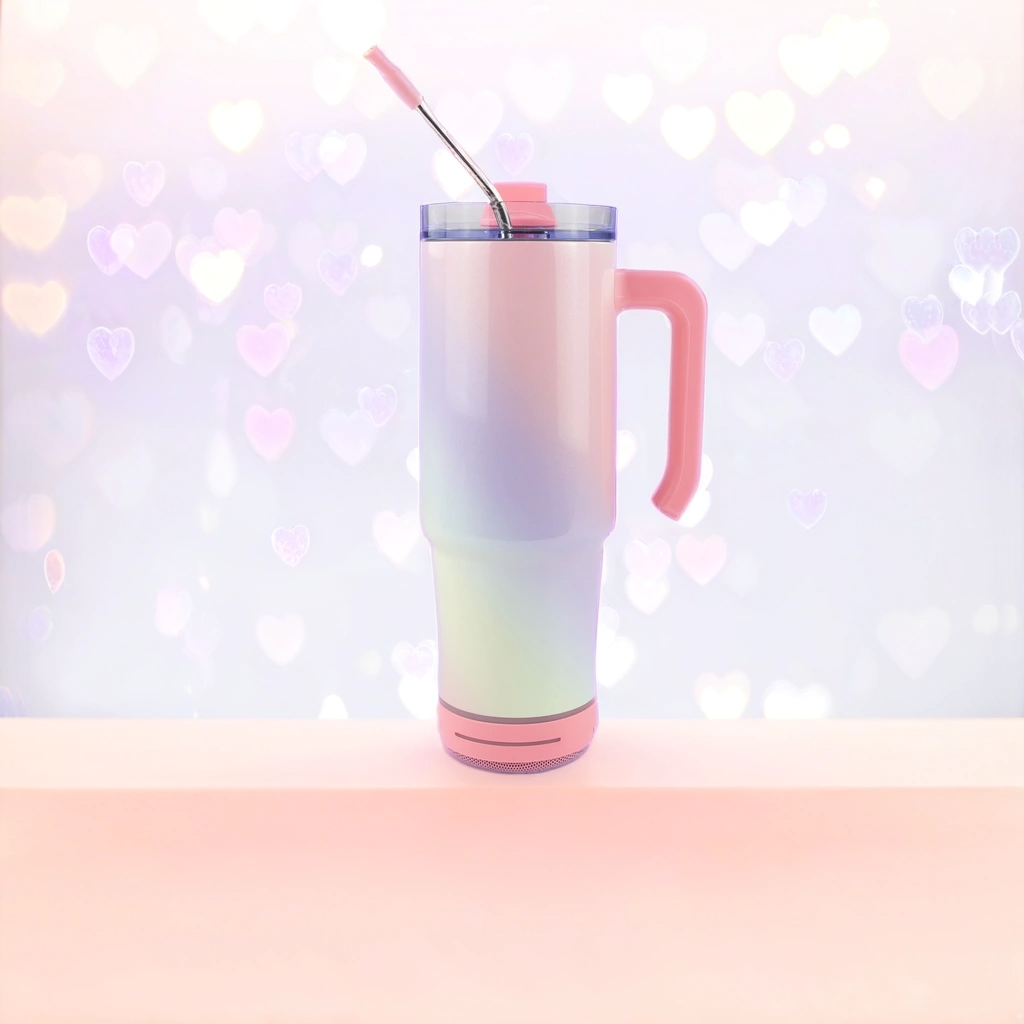 30oz Sublimatable Holographic Speaker Grippy Tumbler Case (24 Units) - Unicorn