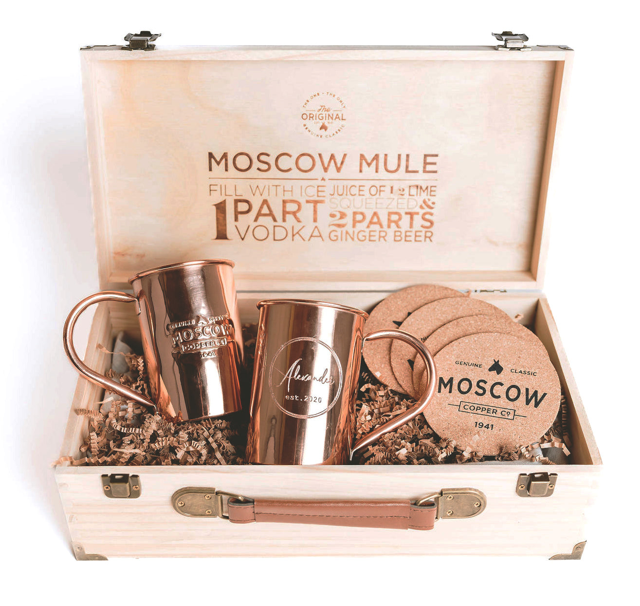 Custom Engraved Monogram Copper Mugs