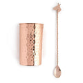 Copper Mixing Glass and Mulehead Spoon