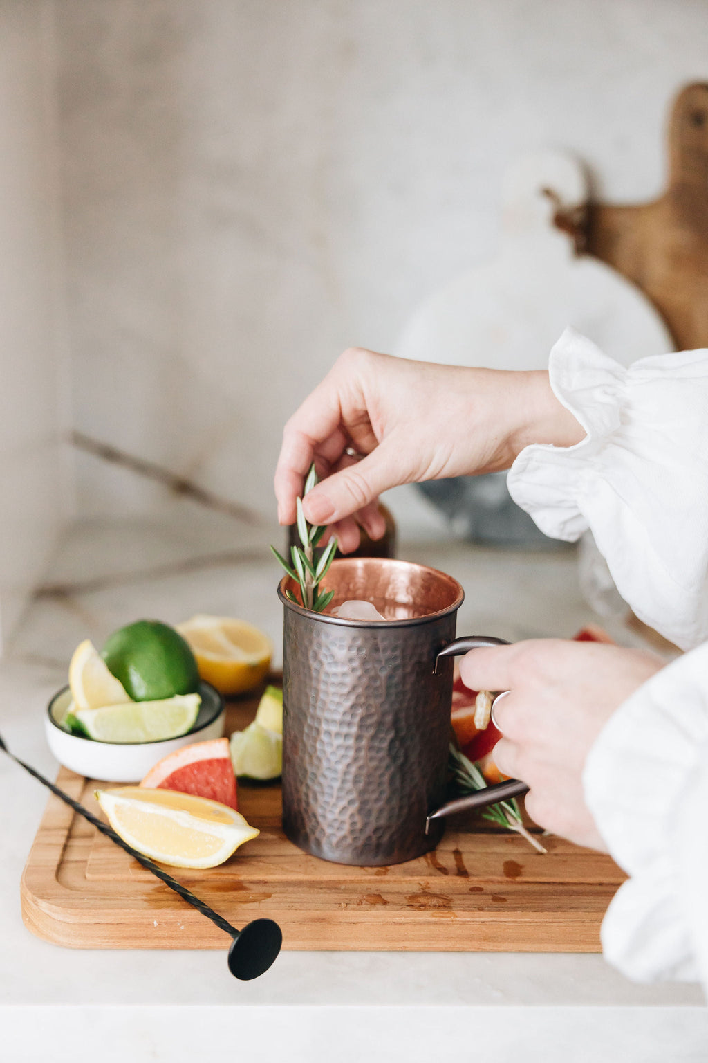 Antique Copper Mug - Limited Edition Four-Pack Wood Collectors Box