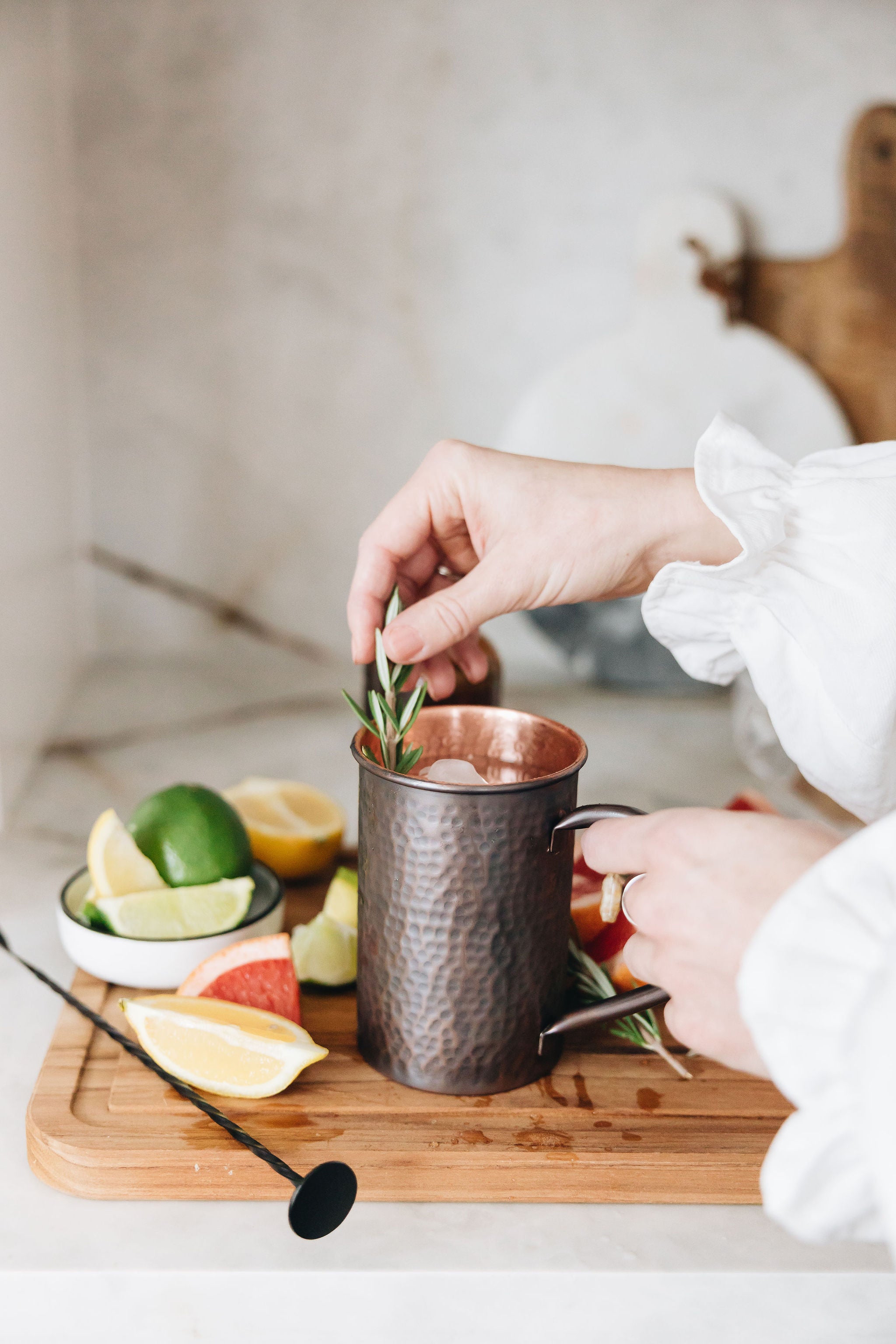 Antique Copper Mug - Limited Edition Four-Pack Wood Collectors Box