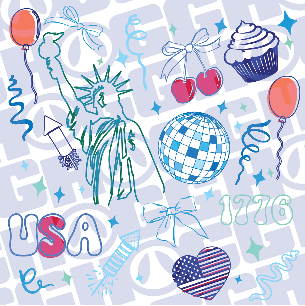 Multi Product Use - Digital Sublimation Designs - Fourth of July