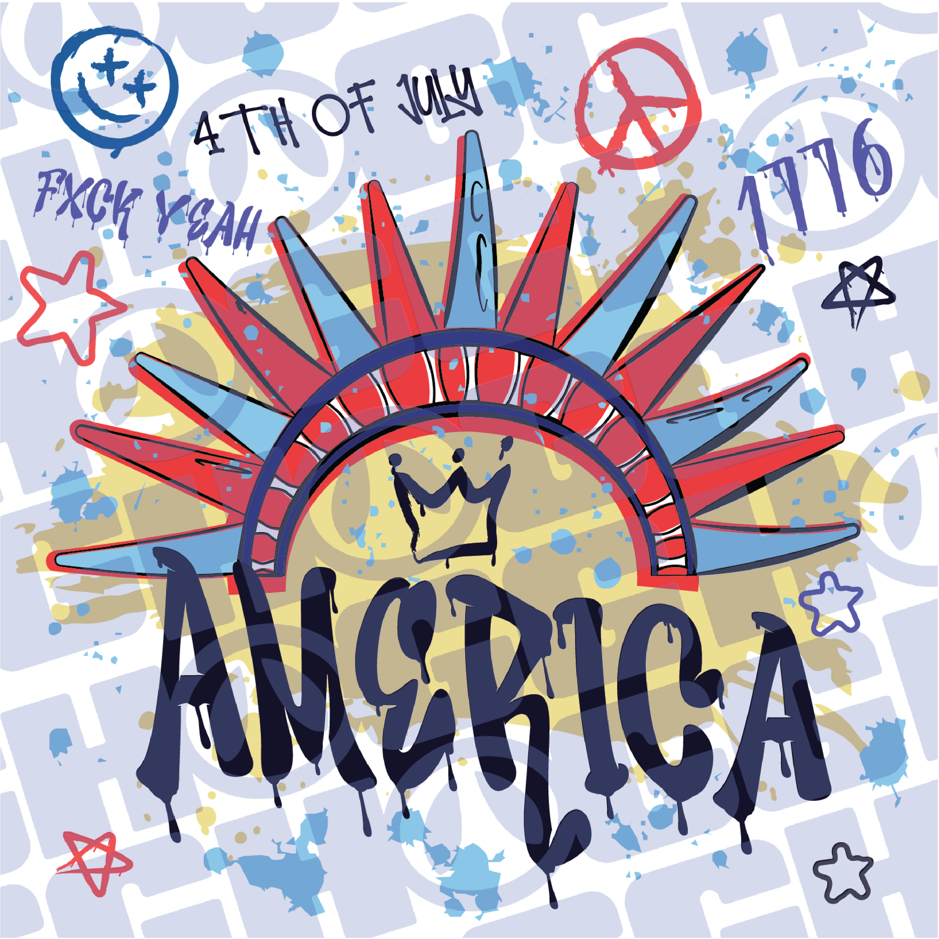 Multi Product Use - Digital Sublimation Designs - Fourth of July