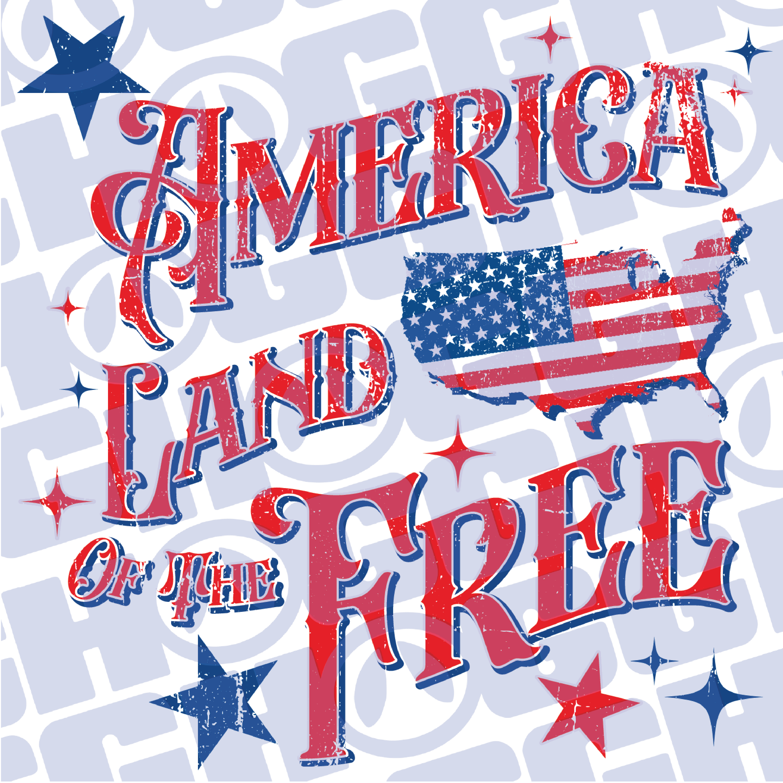 Multi Product Use - Digital Sublimation Designs - Fourth of July