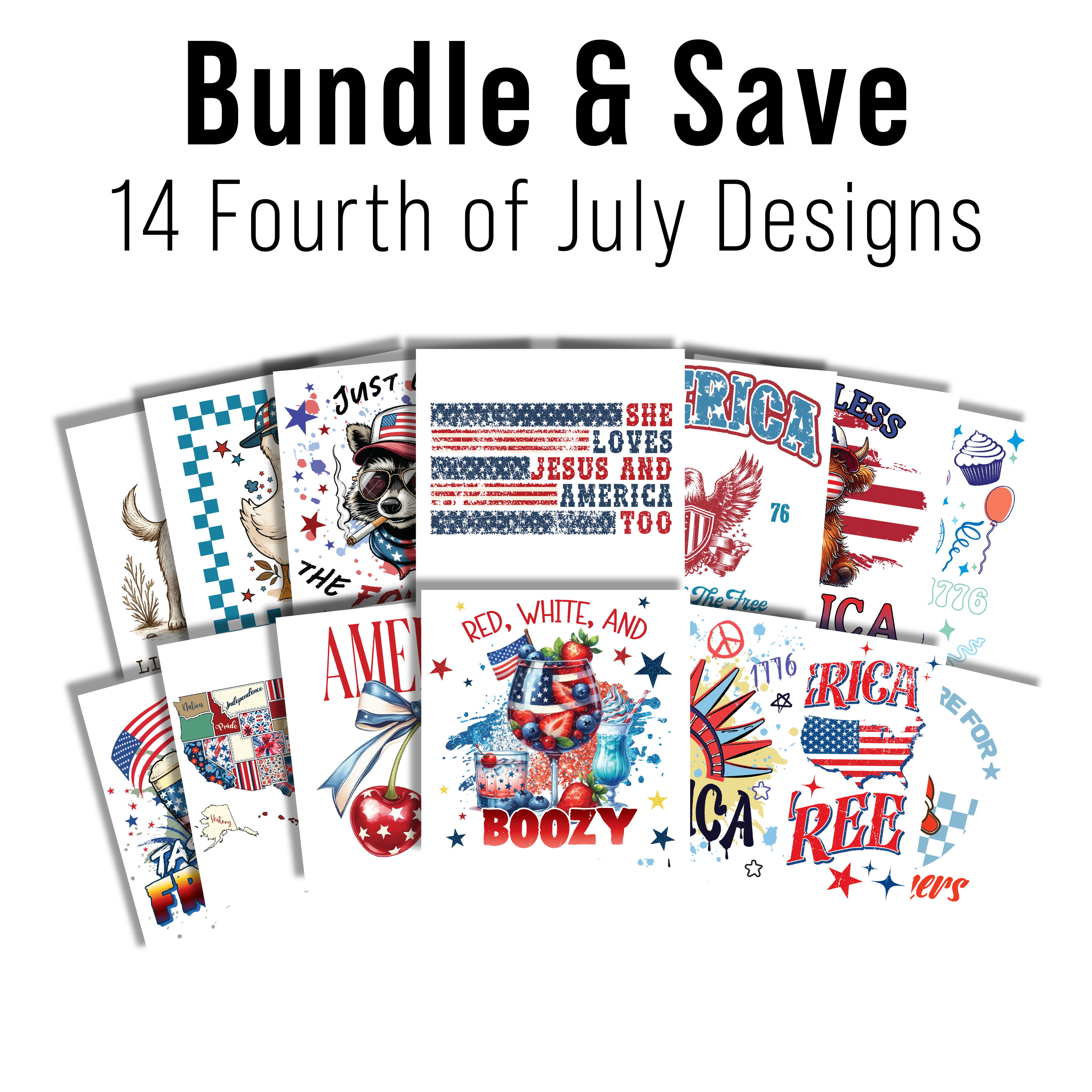 Multi Product Use - Digital Sublimation Designs - Fourth of July