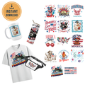 Multi Product Use - Digital Sublimation Designs - Fourth of July