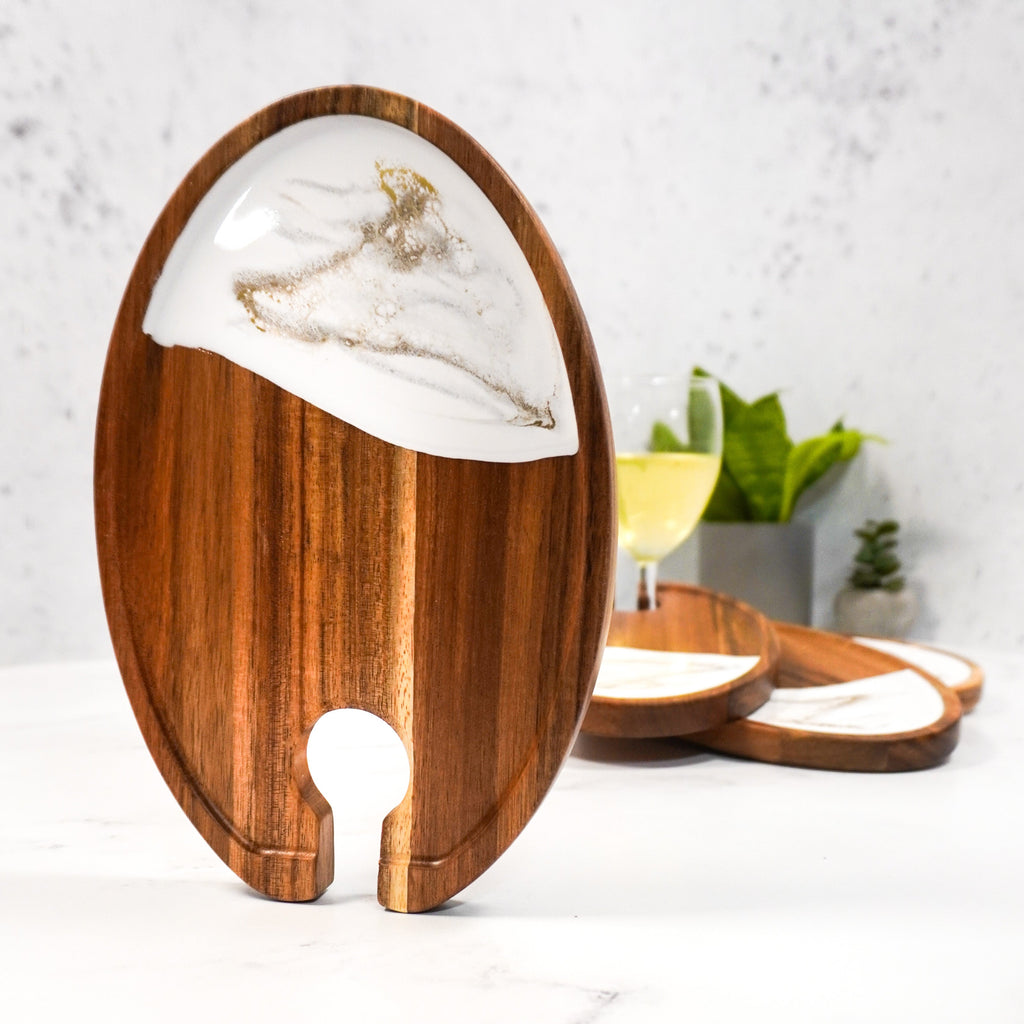 (Bundles of 4) Wine & Appetizer Trays