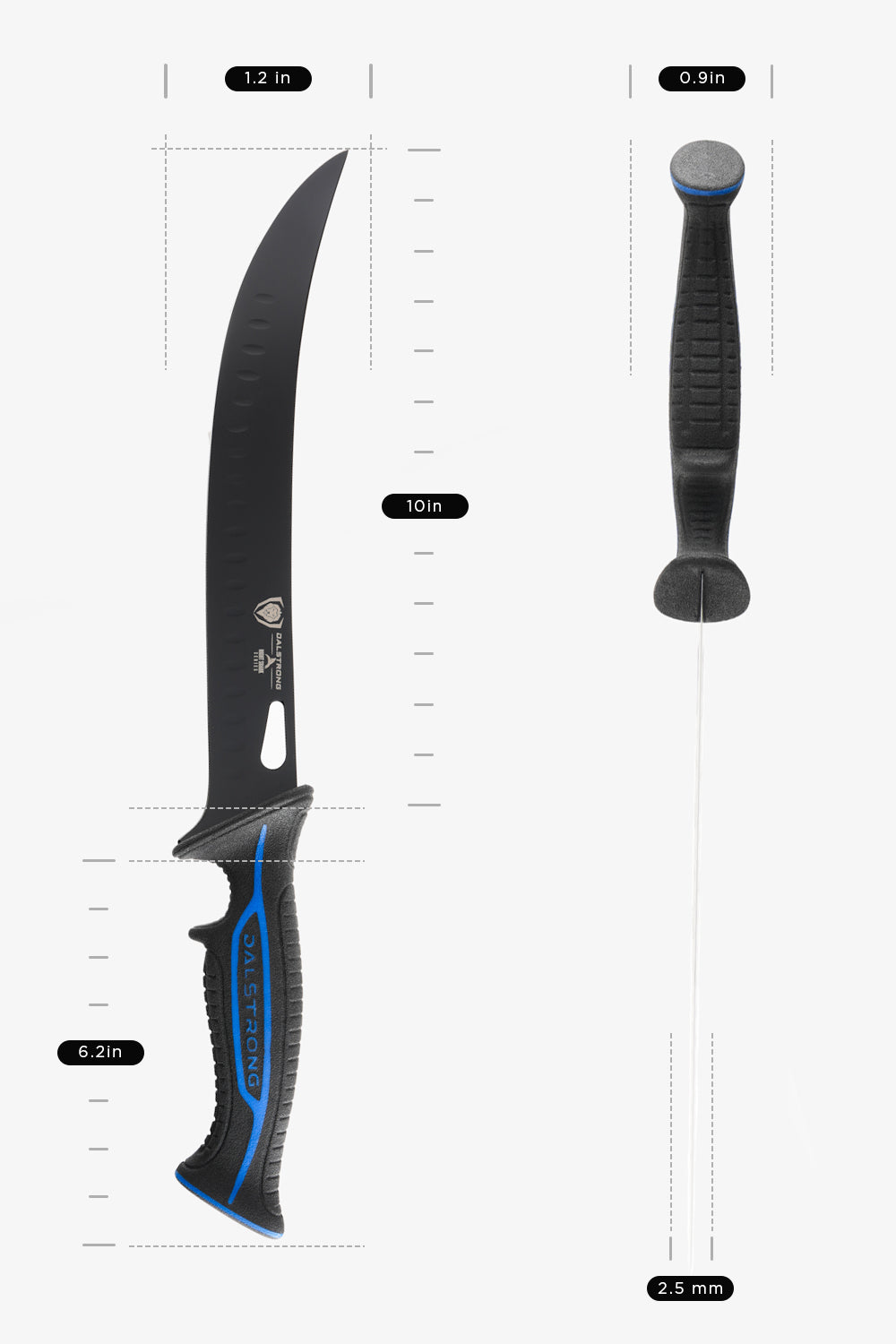 Butcher Knife 10" | Night Shark Series | NSF Certified | Dalstrong ©