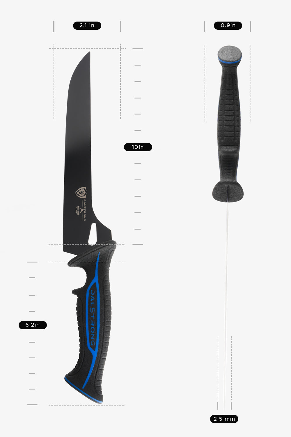 Offset Slicing & Carving Knife 10" | Night Shark Series | NSF Certified | Dalstrong ©