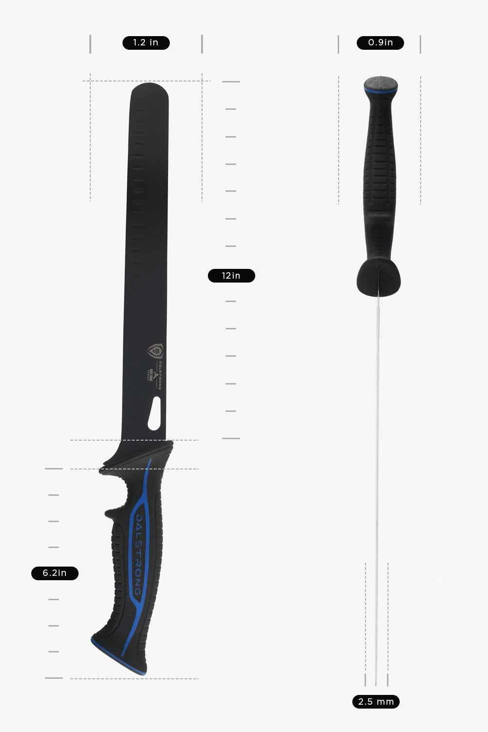 Slicing & Carving Knife 12" | Night Shark Series | NSF Certified | Dalstrong ©