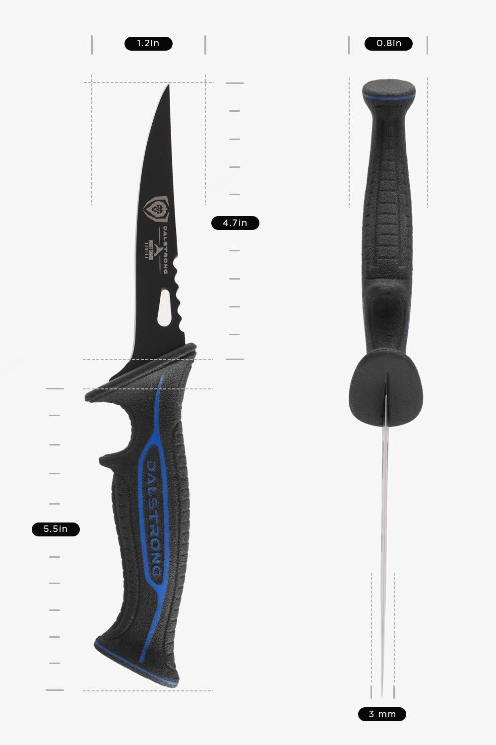Fillet Knife 4.7" | Night Shark Series | NSF Certified | Dalstrong ©