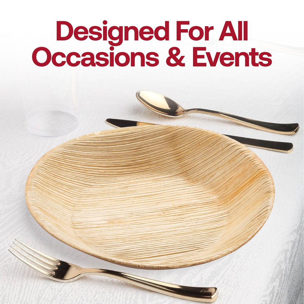 Round Palm Leaf Eco Friendly Disposable Salad Plates (7")