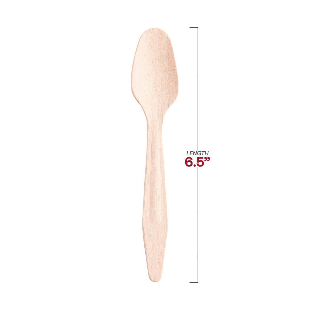 Natural Birch Eco Friendly Disposable Dinner Spoons