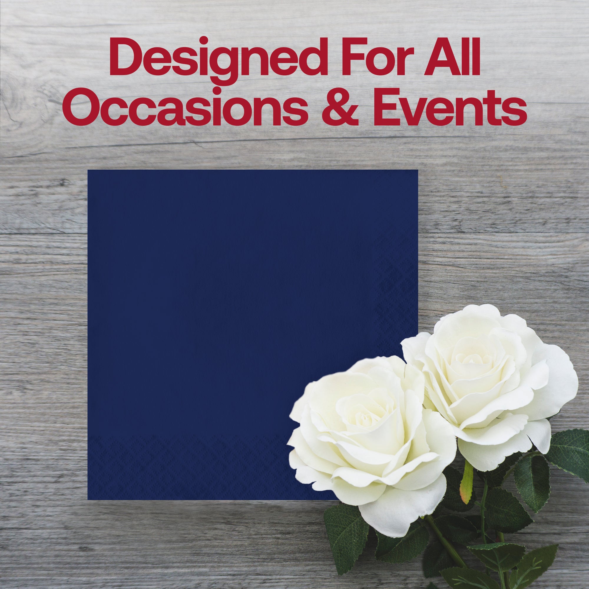 Navy Blue Paper Beverage/Cocktail Napkins
