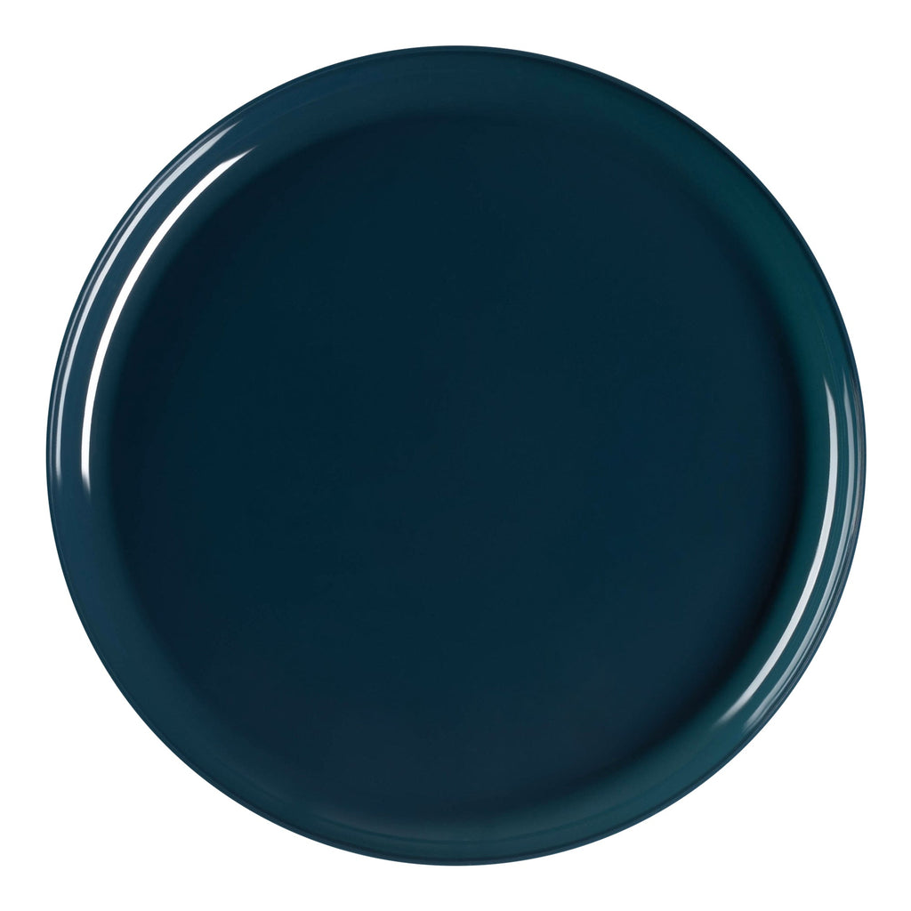 Navy Flat Round Disposable Plastic Pastry Plates (6.25")