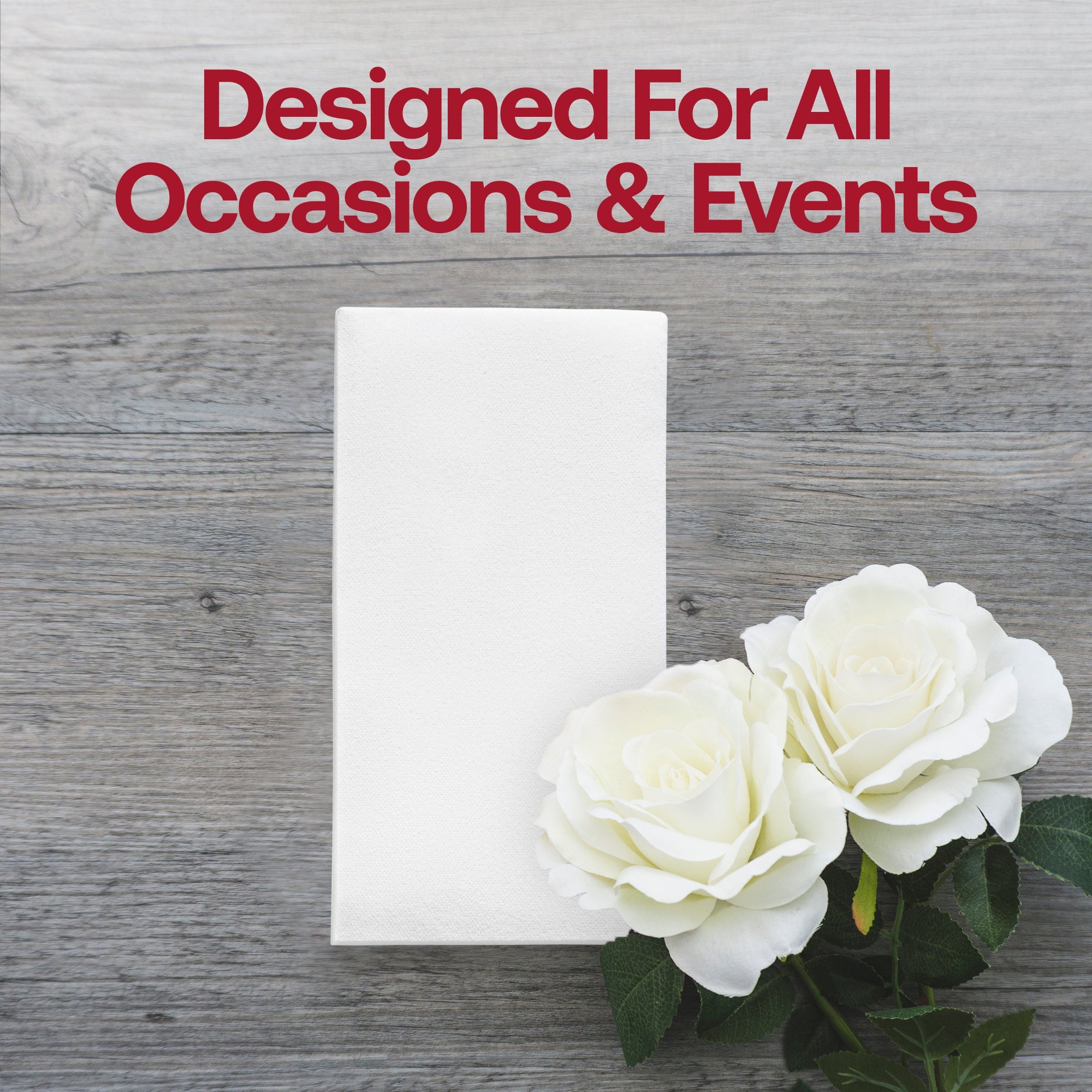 White Linen-Like Premium Paper Buffet Napkins