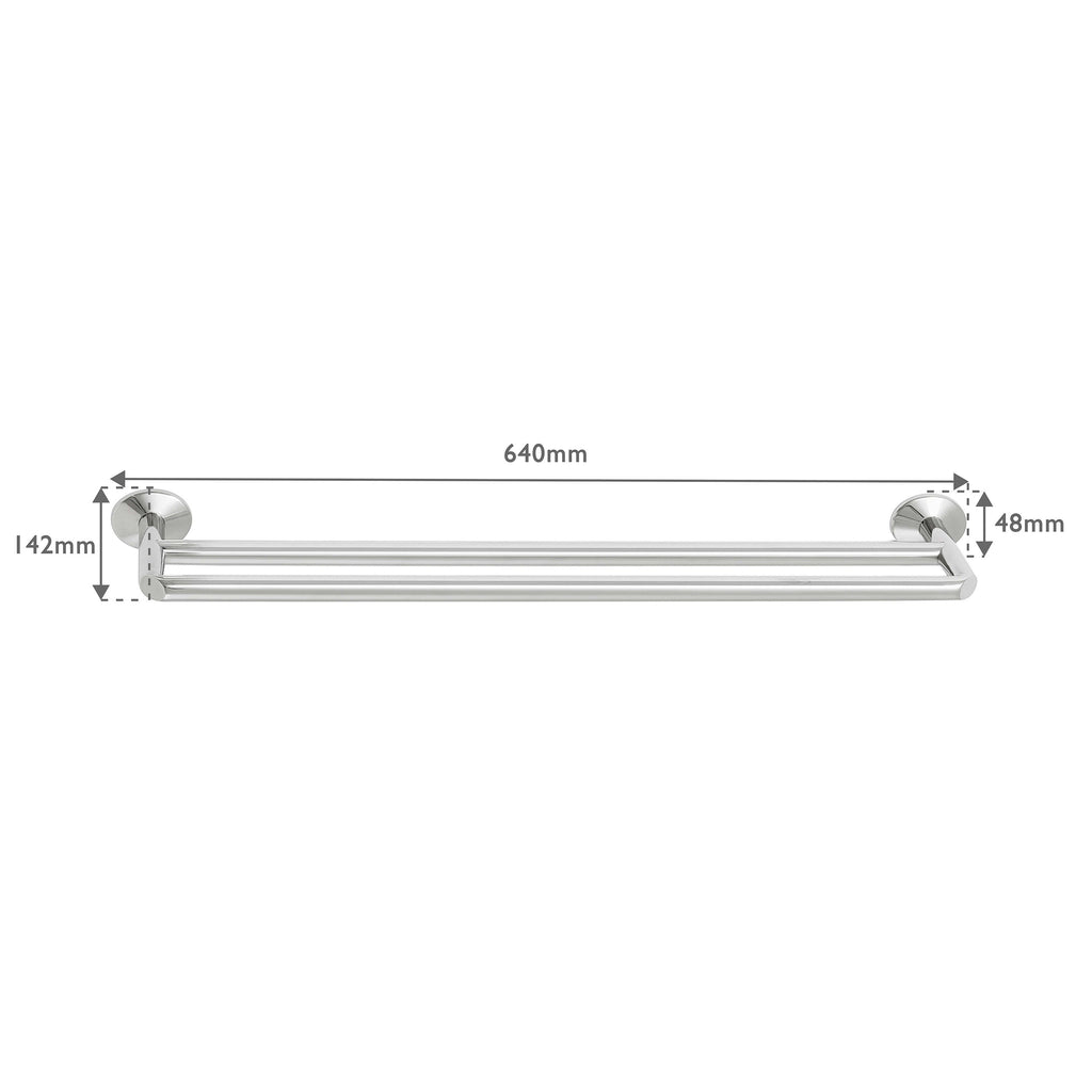 Oblique Towel Rail Double
