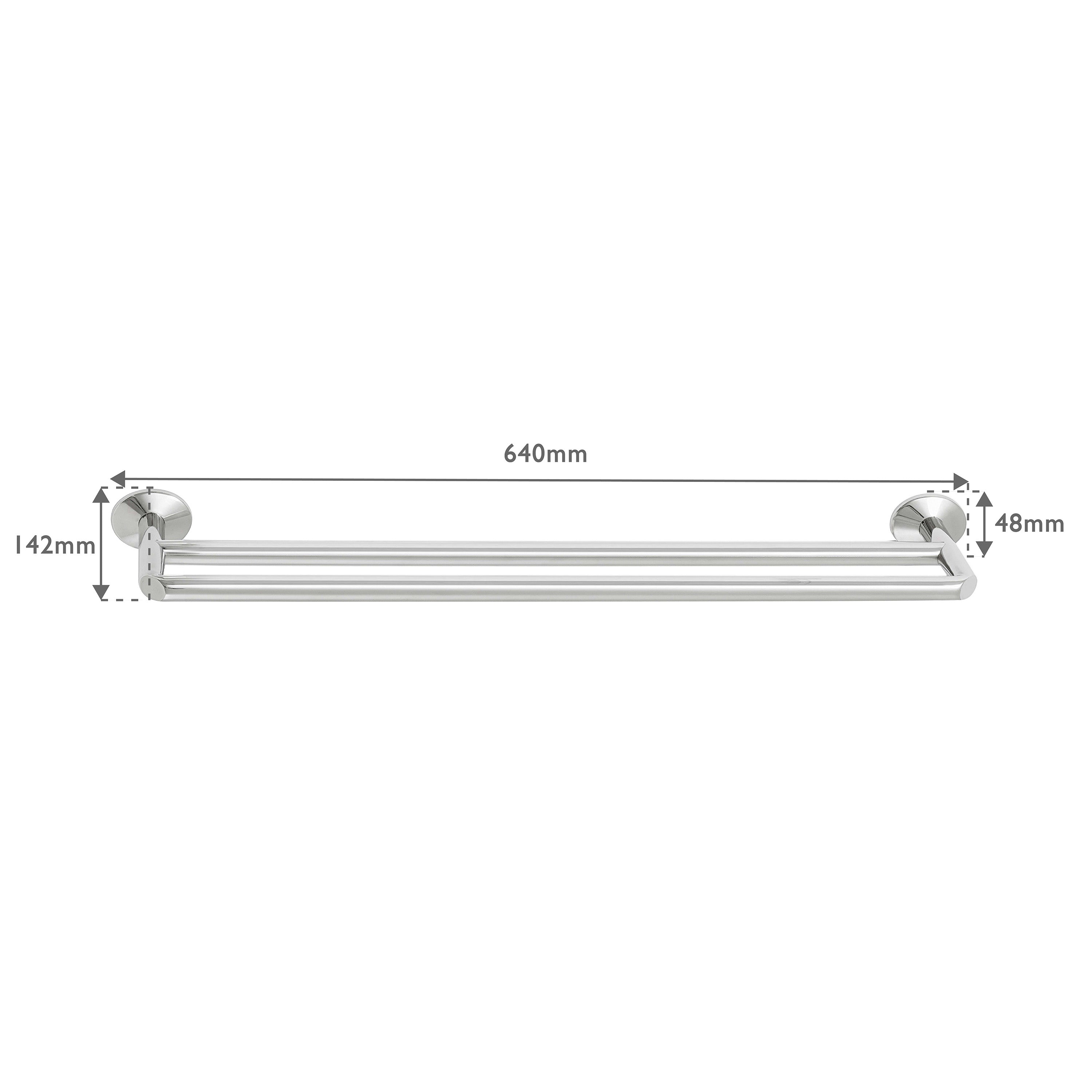 Oblique Towel Rail Double