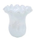 Vietri Onda Glass Tulip Vase - Small White