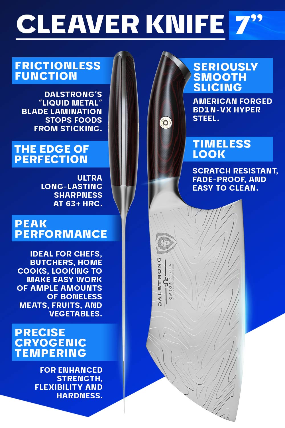 Cleaver Knife 7" | Omega Series | Dalstrong ©