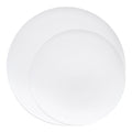 Solid White Organic Round Disposable Plastic Dinnerware Value Set