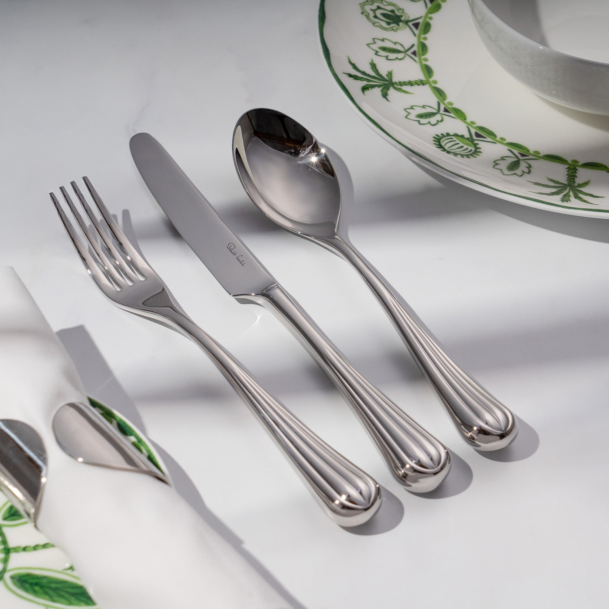 Palm Air Bright Cutlery Set, 56 Piece for 8 People