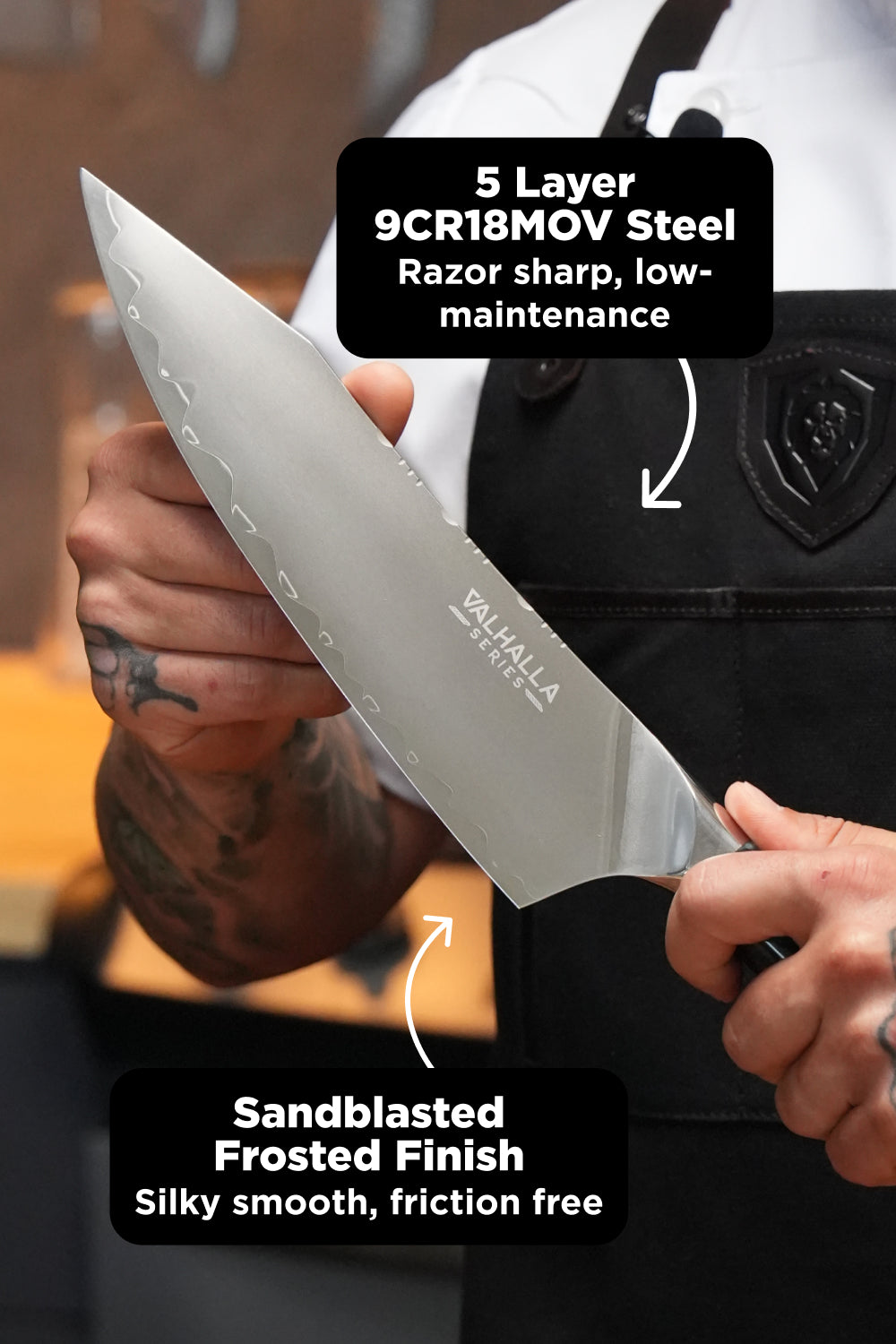 The Valhalla Series Bundle | 8" Chef Knife + 8" Chef & Crixus Hybrid Knife
