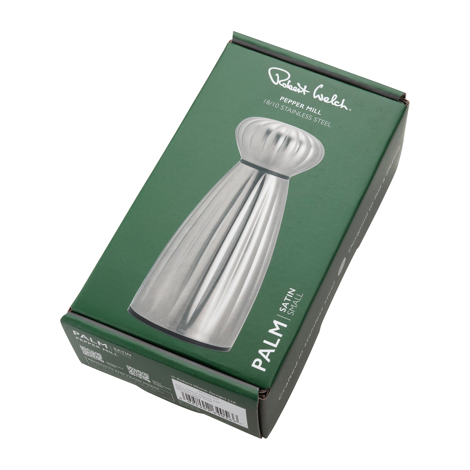 Palm Satin Stainless Steel Small Black Pepper Mill