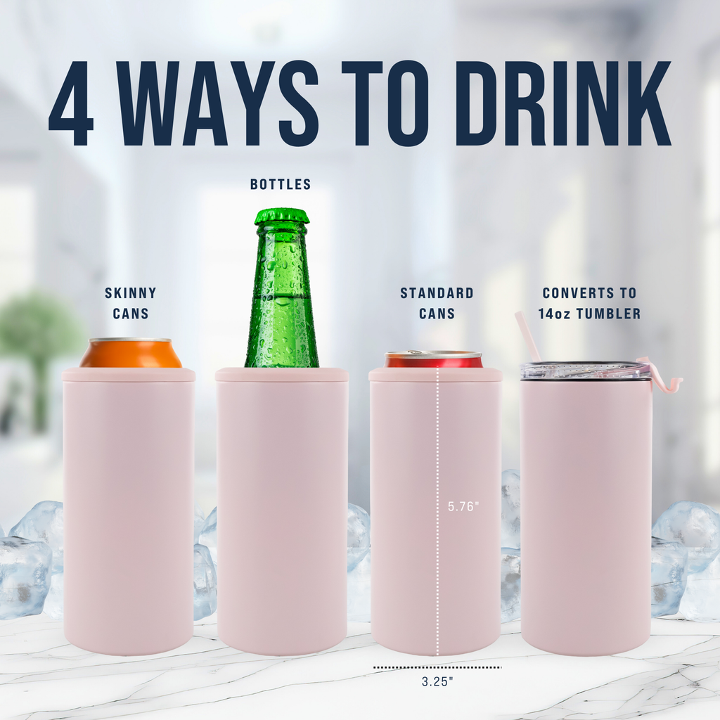 4 in 1 Powder Coated Can Cooler Case (24 Units)
