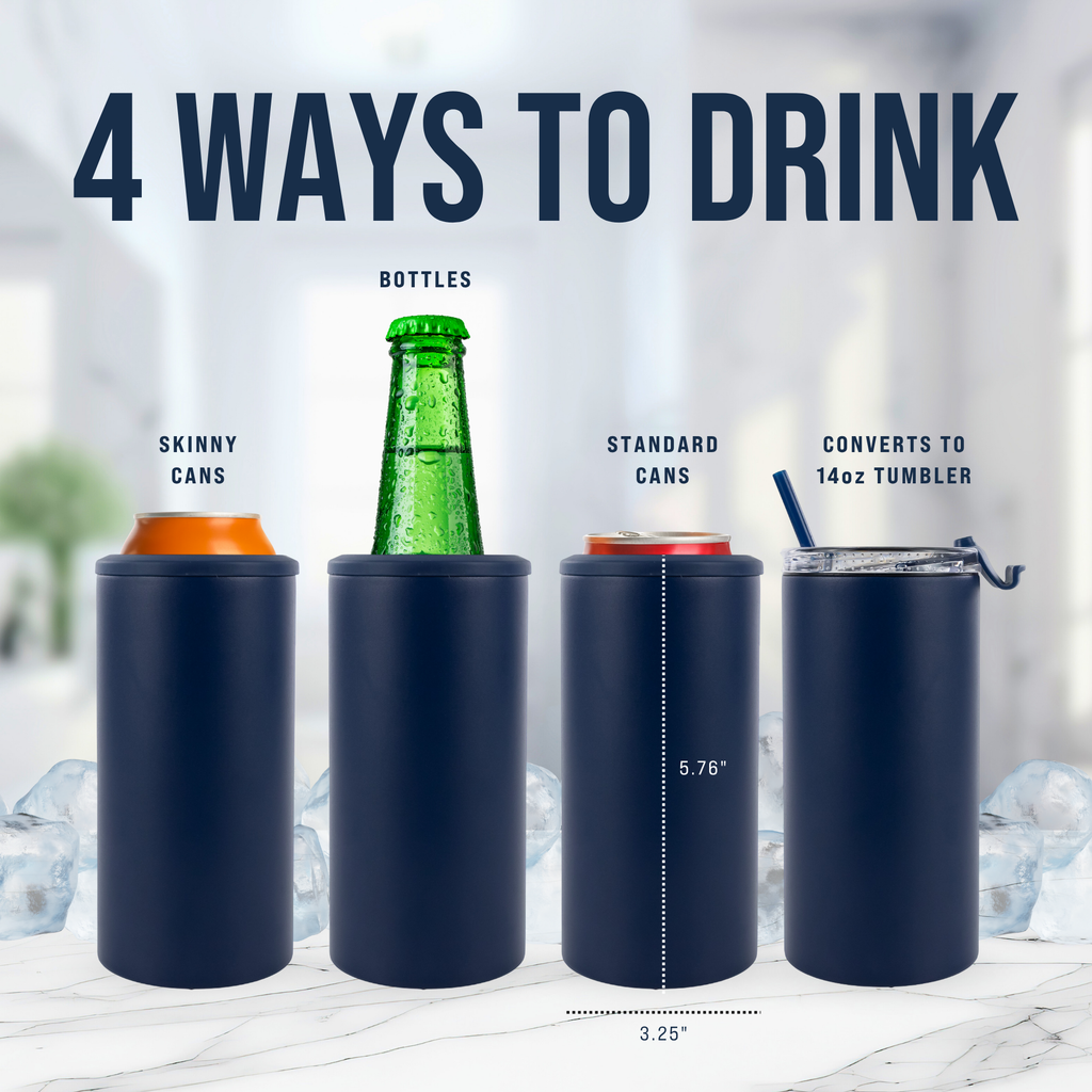 4 in 1 Powder Coated Can Cooler