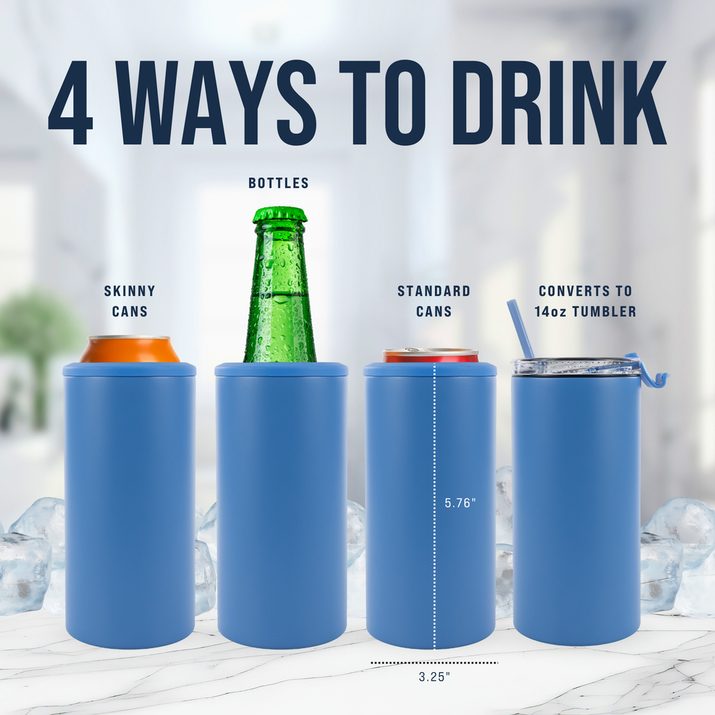 4 in 1 Powder Coated Can Cooler Case (24 Units)