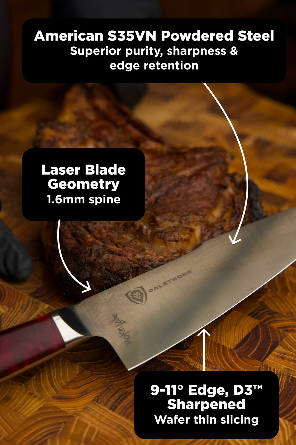 Chef's Knife 8" | Spartan Ghost™ Series | Dalstrong ©