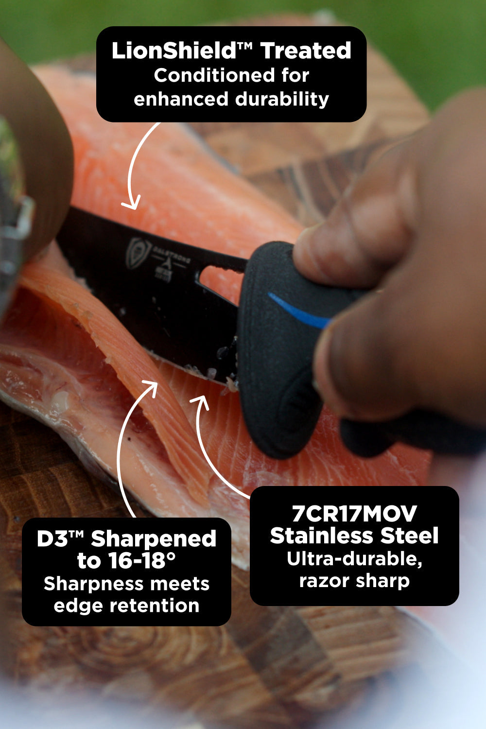 Curved Boning Knife 6" | Night Shark Series | NSF Certified | Dalstrong ©