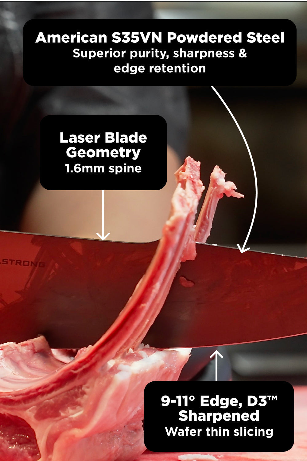 Chef's Knife 9.5" | Spartan Ghost™ Series | Dalstrong ©