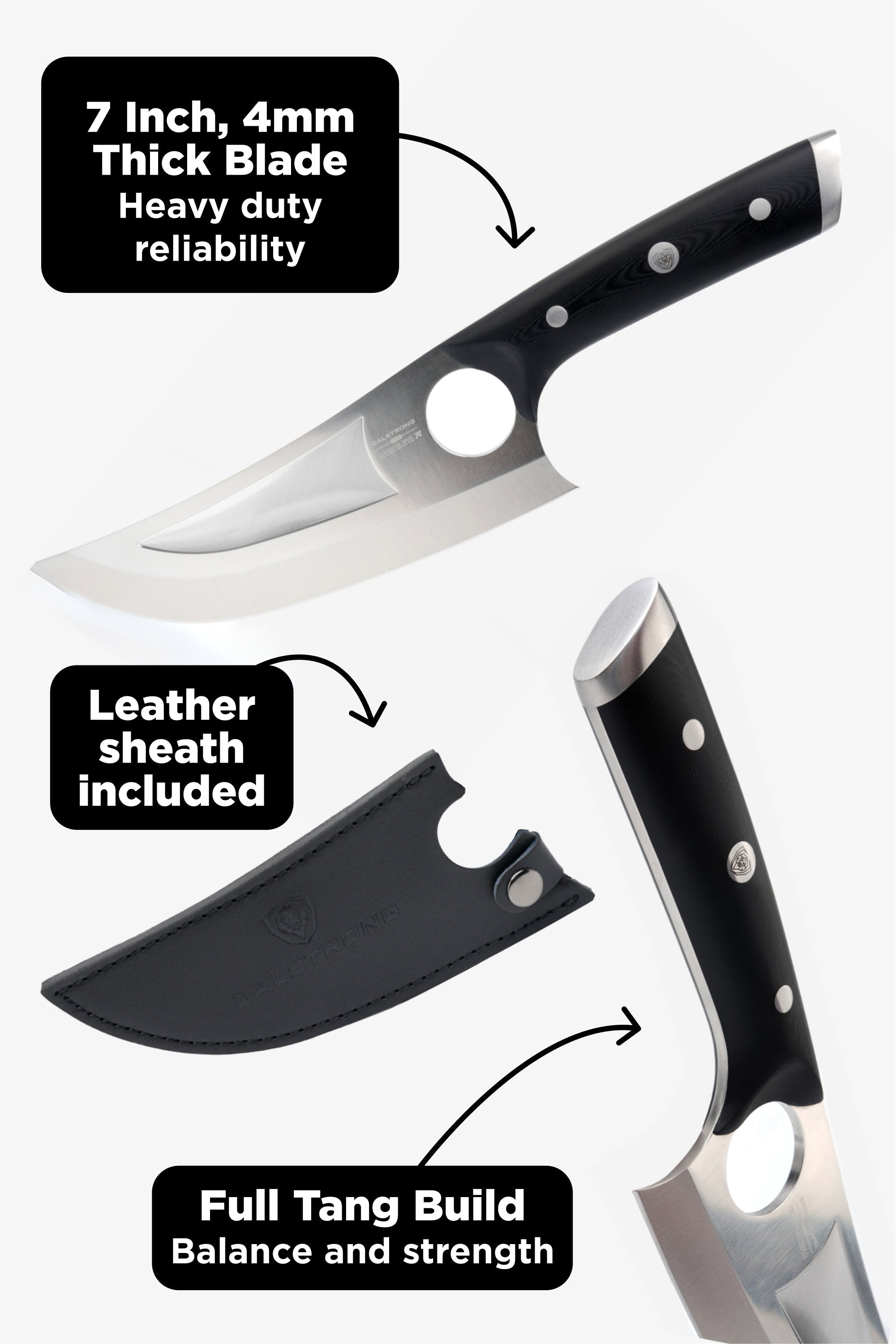 Venator Knife 7" | Gladiator Series | NSF Certified | Dalstrong ©