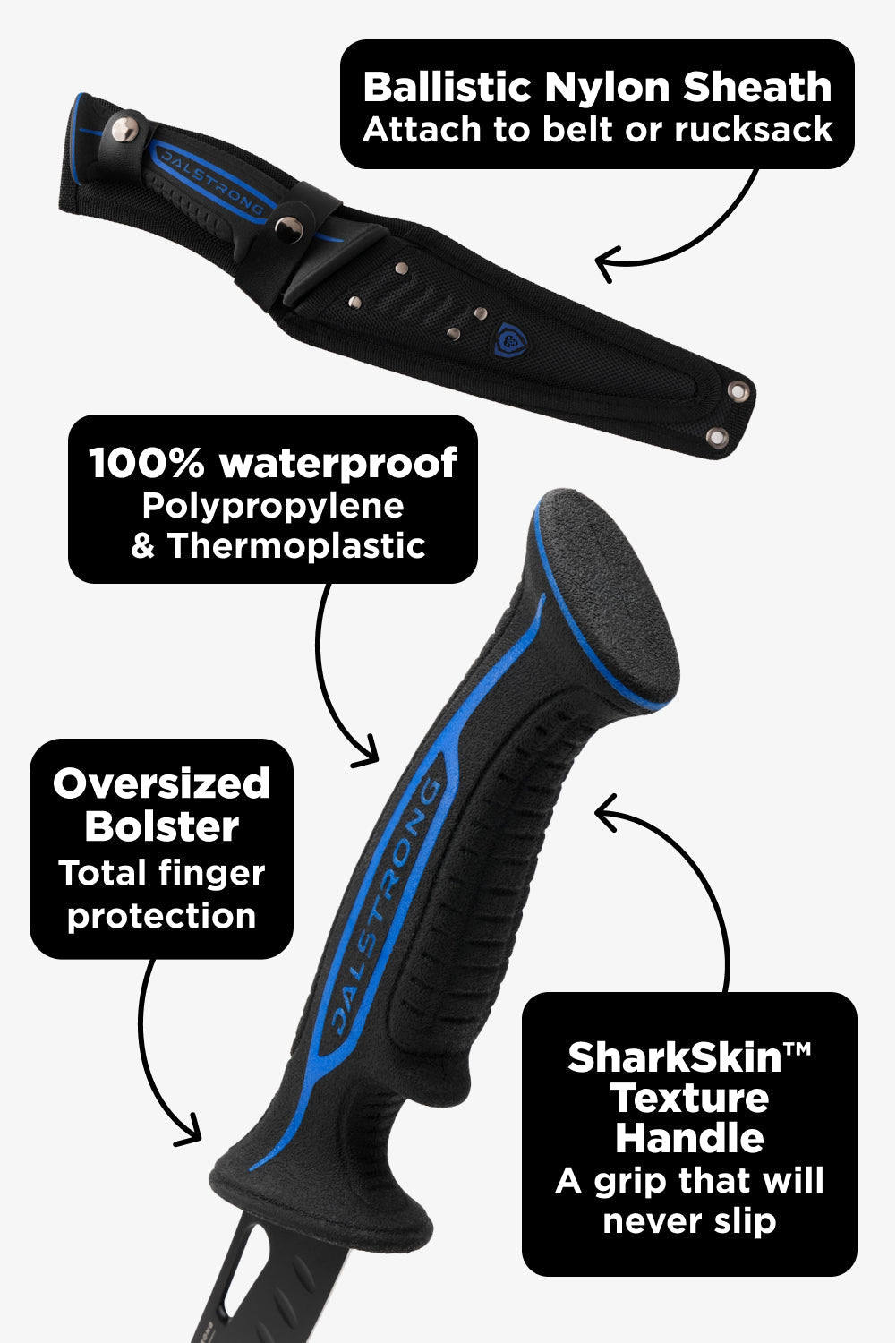 Curved Boning Knife 6" | Night Shark Series | NSF Certified | Dalstrong ©