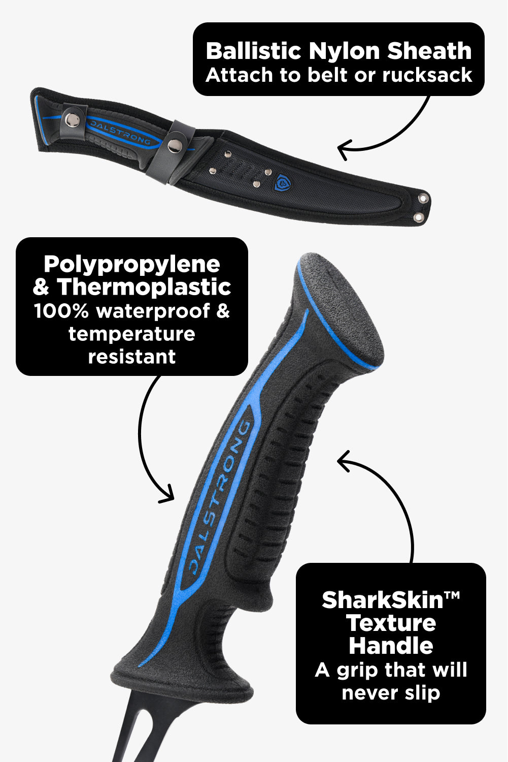 Fillet Knife 7" | Night Shark Series | Flexible Blade | NSF Certified | Dalstrong ©