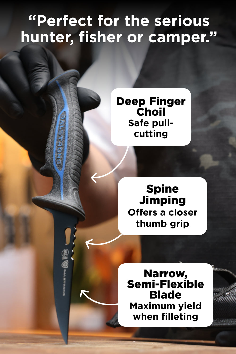 Fillet Knife 4.7" | Night Shark Series | NSF Certified | Dalstrong ©
