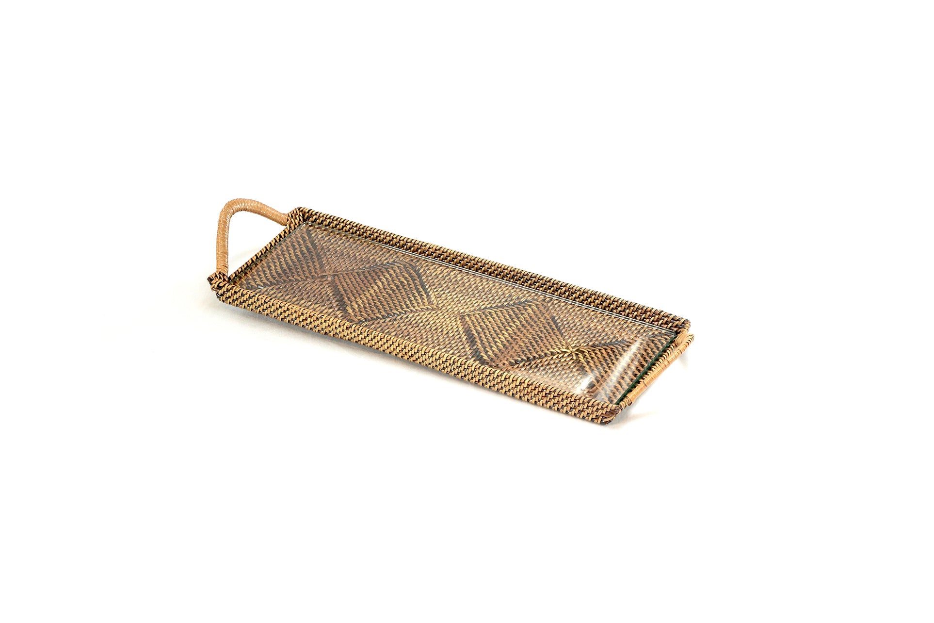 Narrow Tray With Glass Bottom