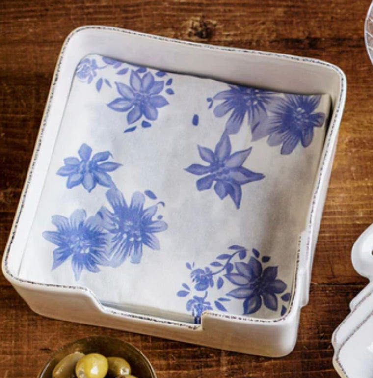 Vietri Papersoft Blue & White Floral Napkins