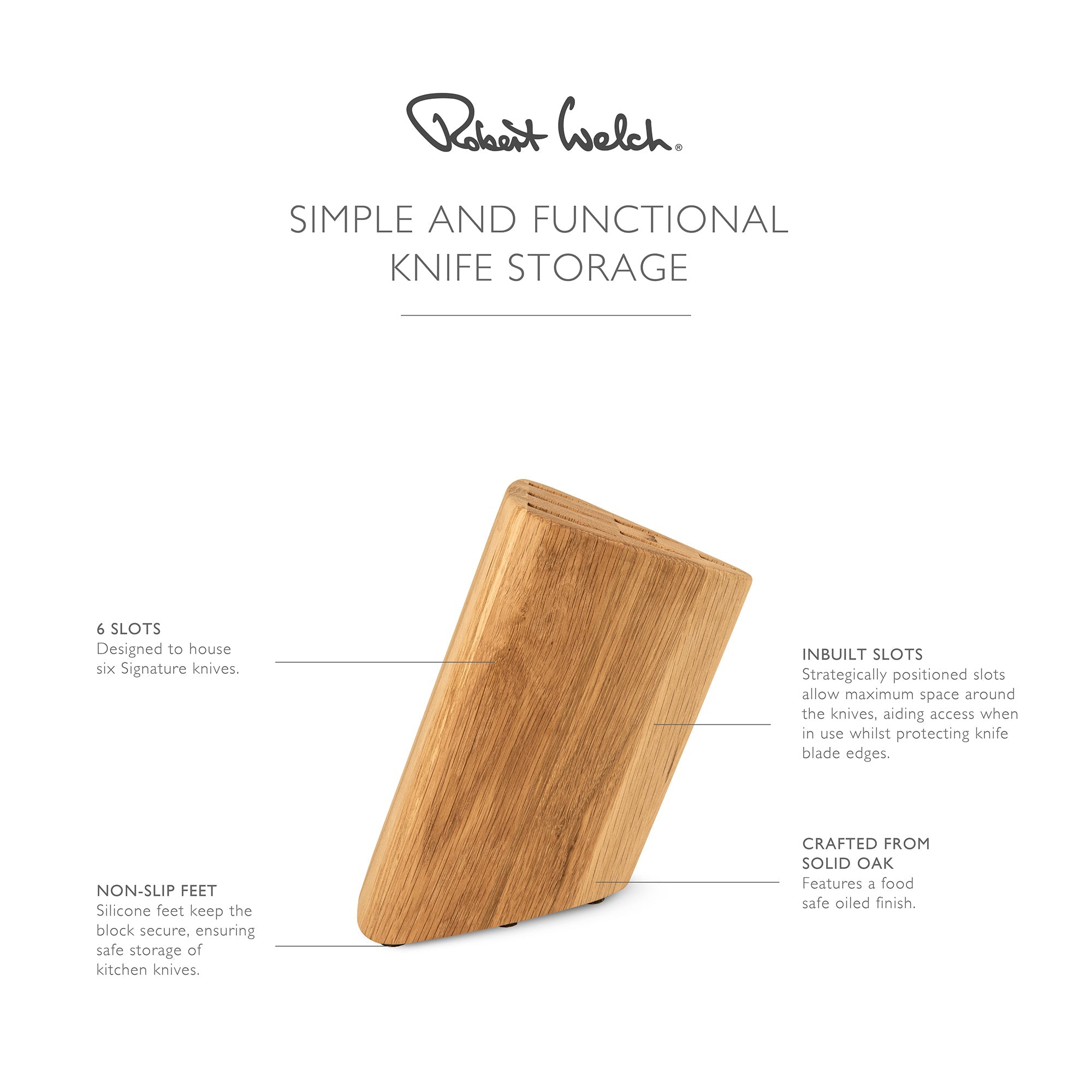 Prism Oak Knife Block
