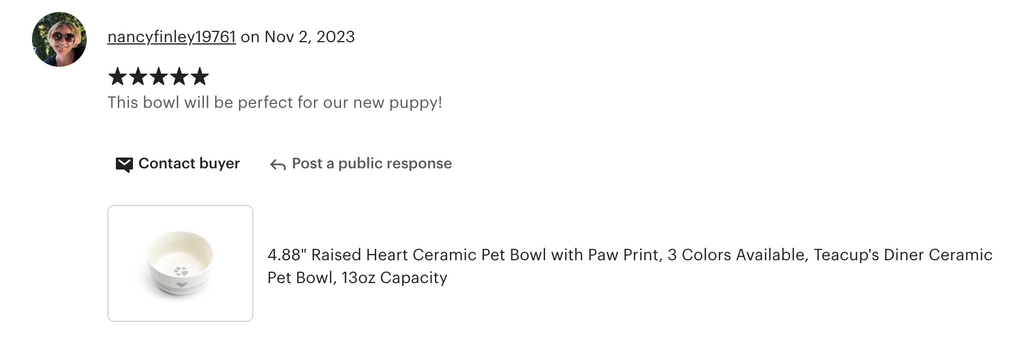 4.88" Raised Heart Ceramic Pet Bowl